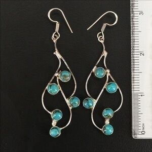 Silver Cloud sterling silver turquoise earrings